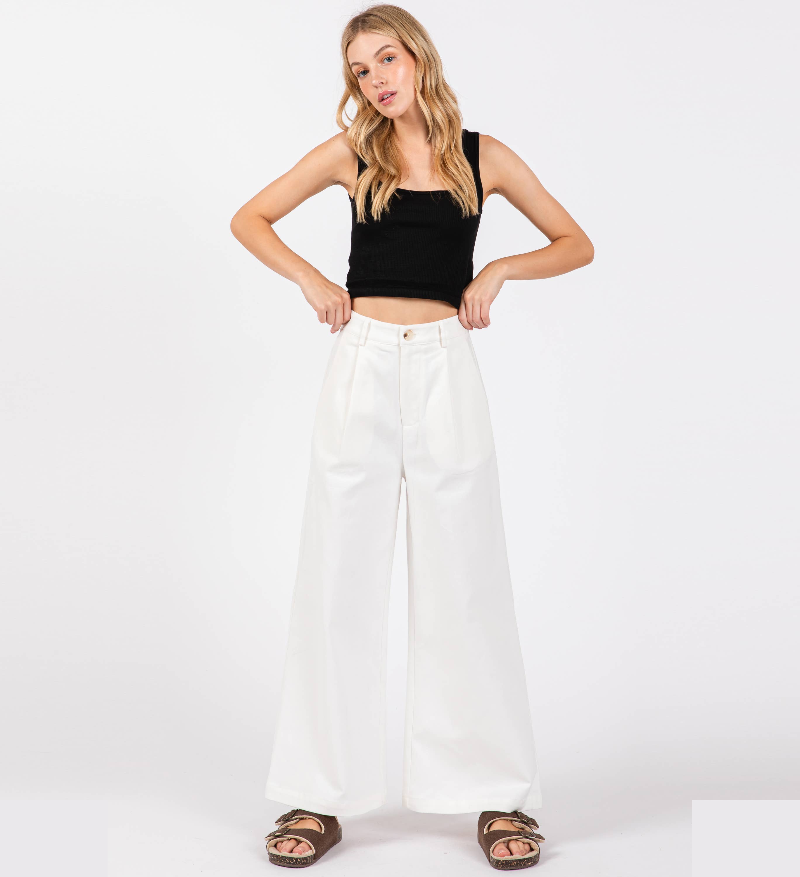 Final Touch – wholesale Byxor - Dam – Bomullsbyxor med vida ben - P50015C3