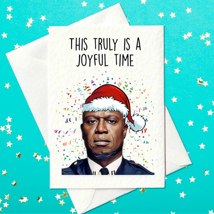 Prickly Cards - Wholesale Christmas Card - Captain Holt Christmas is a Joyful Time (A6)