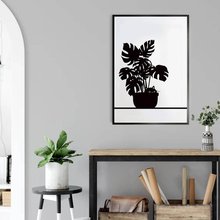 Happy Campurr - Wholesale Art Print - Hiding in the Plants 11 x 14 Playful Art Print