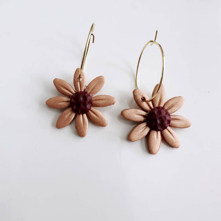 KaoLee Shop - Wholesale Dangle Earrings - Spring Daisy Hoop Earring9
