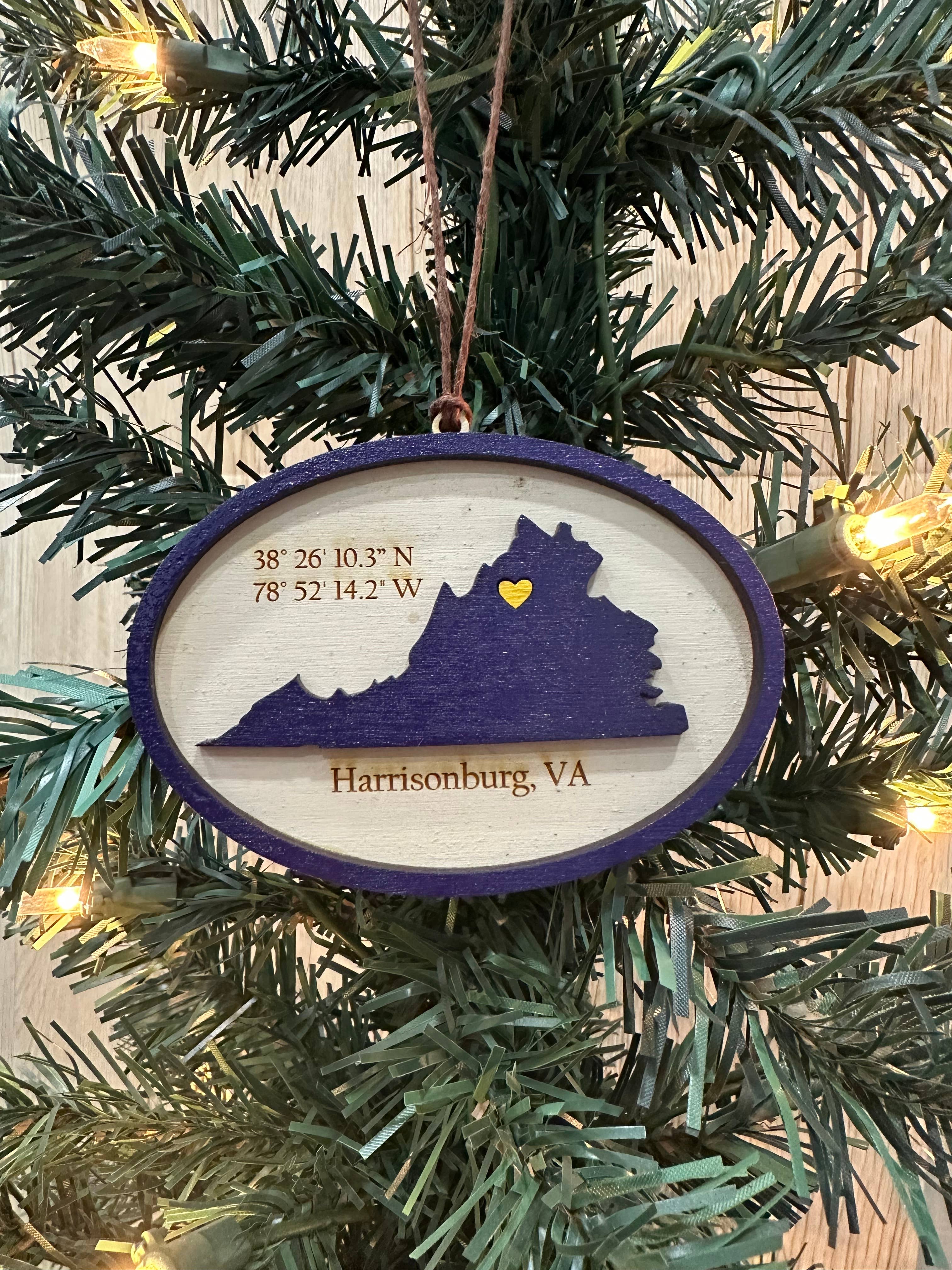 Gifts By Grace - Wholesale Ornament - College personalized gift - James Madison Ornament