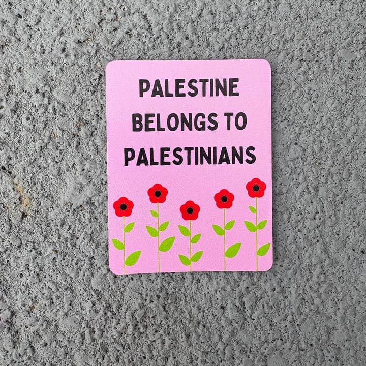 Anna Liz Heart Designs - Wholesale Sticker - Free Palestine Sticker - Palestine Belongs to Palestinians2