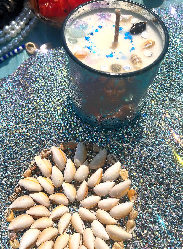 WaterBruja - Wholesale Jar/Filled Candle - Yemaya Candle, Reiki Infused, Orisha Offering Candle, Ritual4