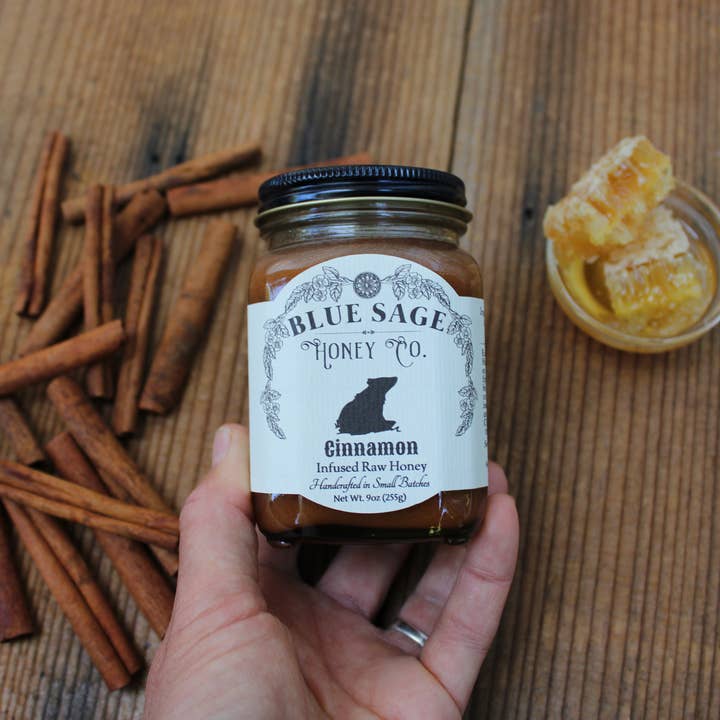 Blue Sage Honey Co. – Mel por atacado – Mel cru com infusão de canela2