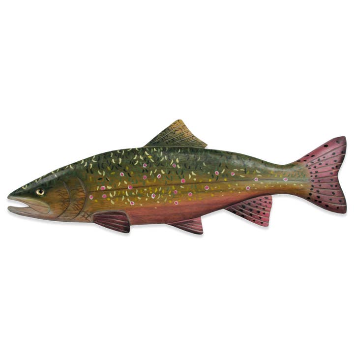 Brook Trout Wooden Wall Art for wholesale by T.I. Design