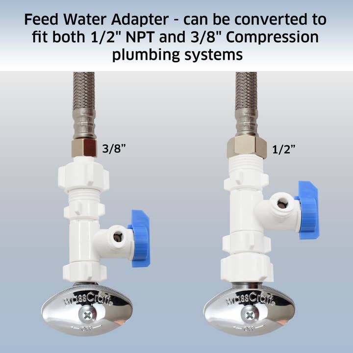 Anchor Water Filters - Wholesale Water Filter - Feed Water Adapter - 1/2" NPT or 3/8" , 1/4" Quick Connect