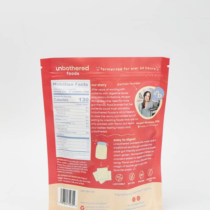 Unbothered Foods – Engroshandel Kiks – Cheddar- og purløg surdejskiks1