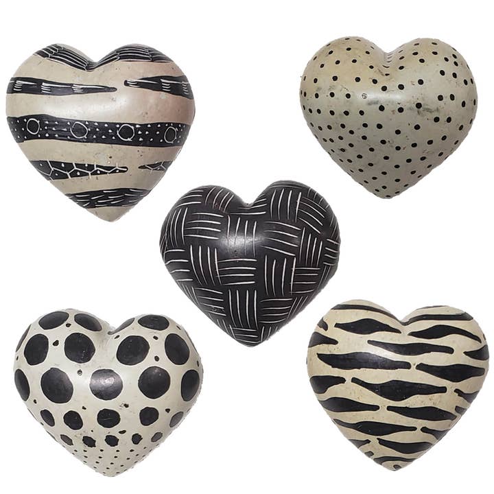 Love You My Friend Precious Hearts Hand Carved, Multi-Pack for wholesale by Stoneage Arts Inc