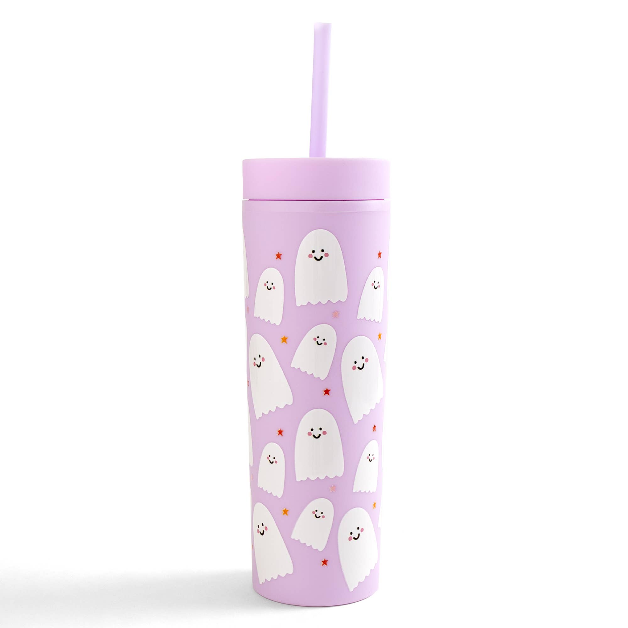 Pippi Post - Wholesale Insulated Mug/Tumbler - Halloween Ghosts 16oz Acrylic Tumbler - Lilac0