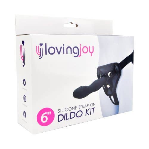 Kinky Pleasure – Großhandel Sexspielzeug – 6 Zoll Silikon Strap On Schwarz - Länge 15,5 CM - N114751