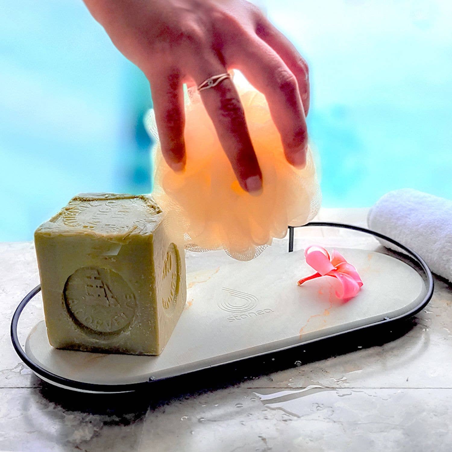 moonstone - Vente Boîte de rangement pour maquillage - Plateau de maquillage Makea en diatomite noire et topaz8