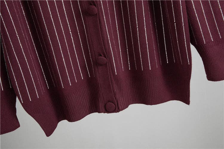 Marayn - Vente Robe – femme - Ensemble robe en maille avec cardigan et strass chic pour femmes12