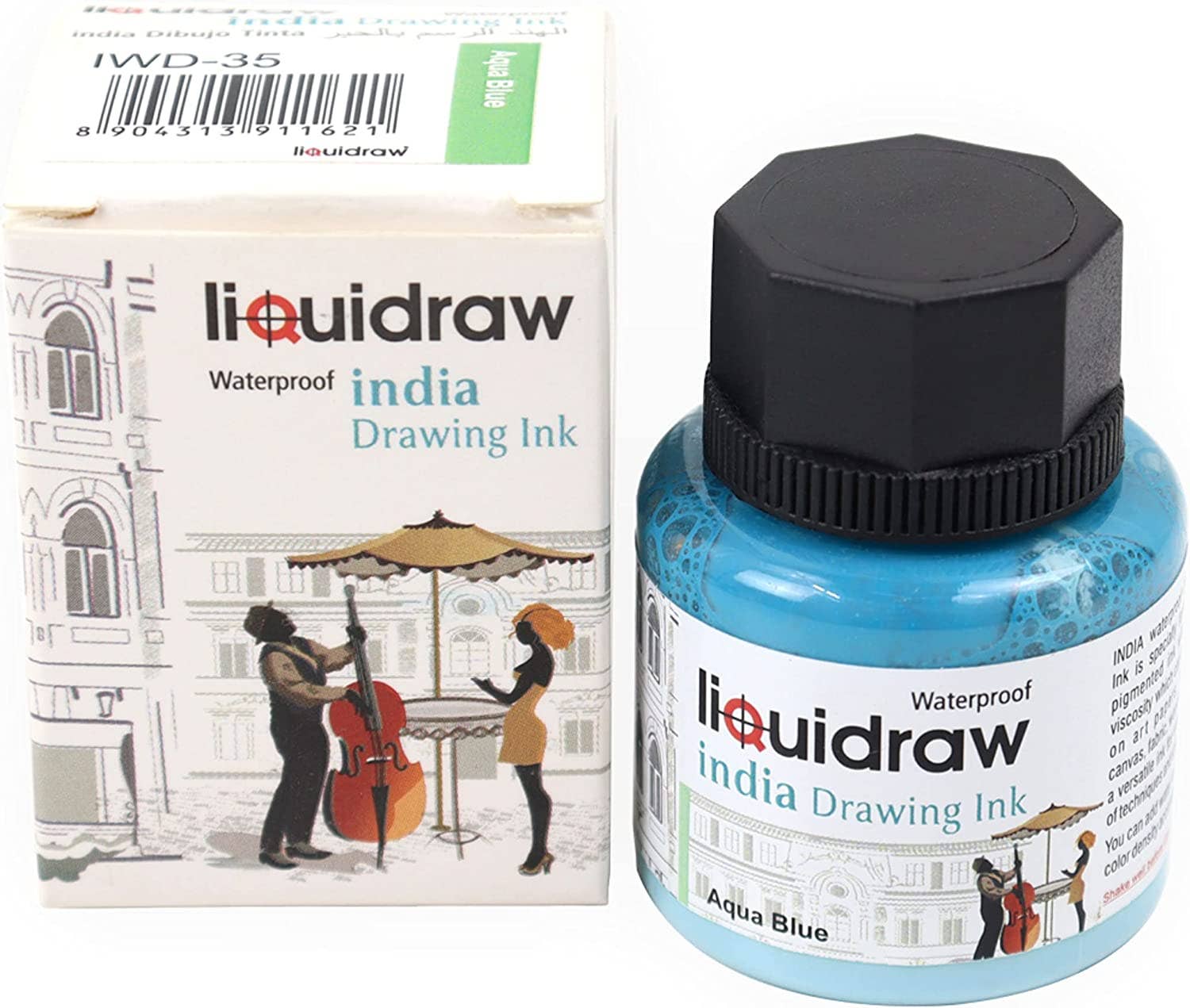 Liquidraw - Vente Tampons encreurs - Encre de dessin colorée Liquidraw Encre de Chine, imperméable, 35 ml7