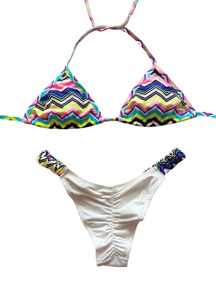 Benatti Beachwear - Wholesale Two Piece Swimsuit - Women's - Colorful Chevron Bikini Set - SALE5