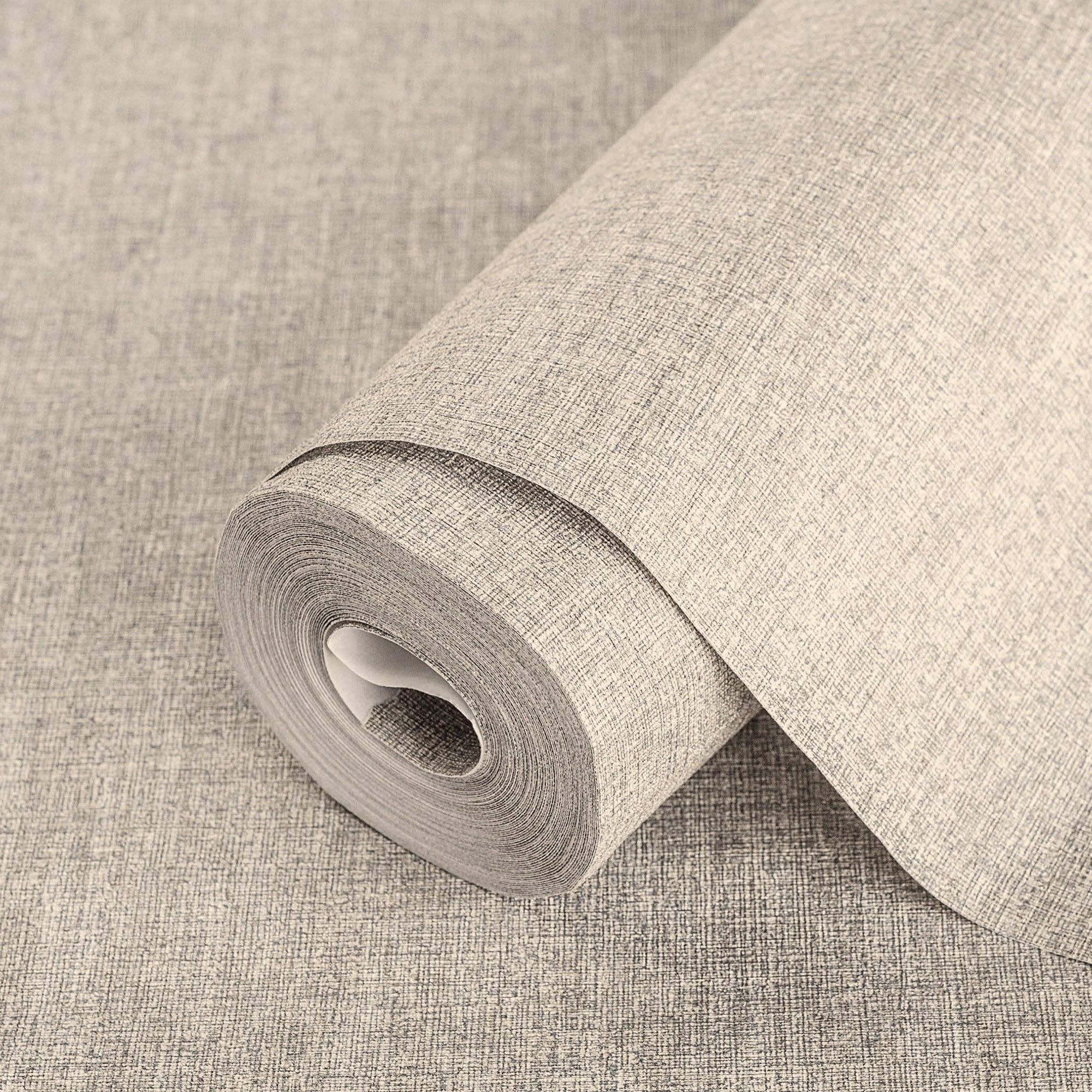 Walloro Luxury Embossed Wallpaper - Wholesale Wallpaper - Beige Color Linen Textured Wallpaper, Cream Modern Neutral Colors Non-Pasted Wallcovering0