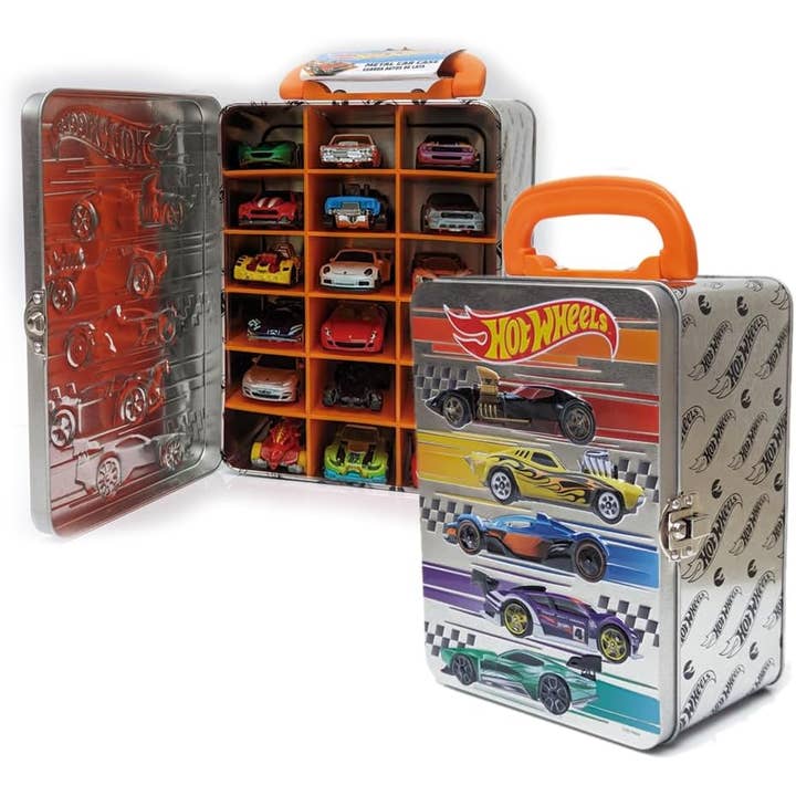 Hot Wheels Tin Car Storage Case - Black Design for wholesale by Ancory