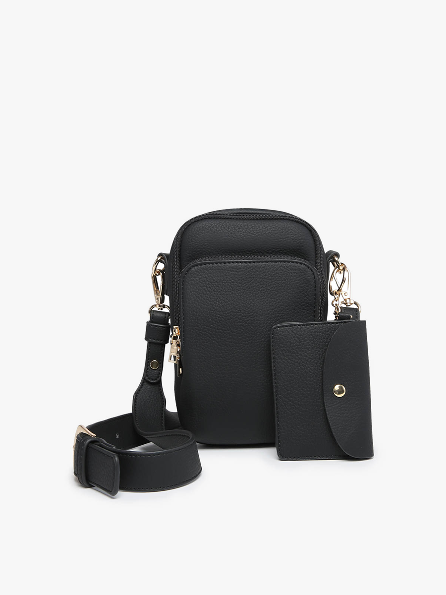 Jen & Co. - Vente Sac à bandoulière – femme - M2080 Sac à bandoulière Parker à 3 compartiments avec pochette0