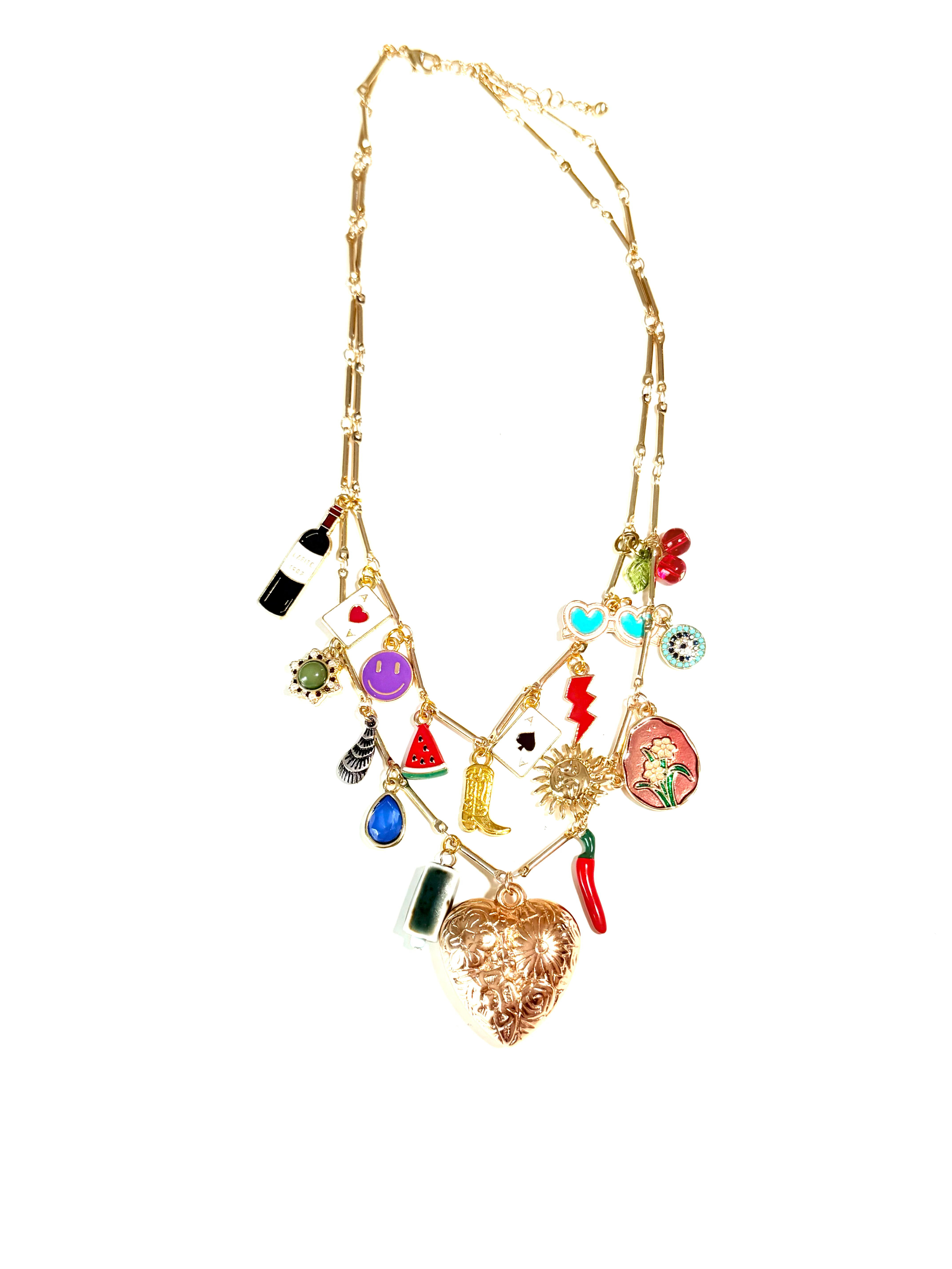 HoopLa - Wholesale Pendant/Charm Necklace - Girl PARTY Fun Charm Necklace- Collection-Hand Made Chain 1