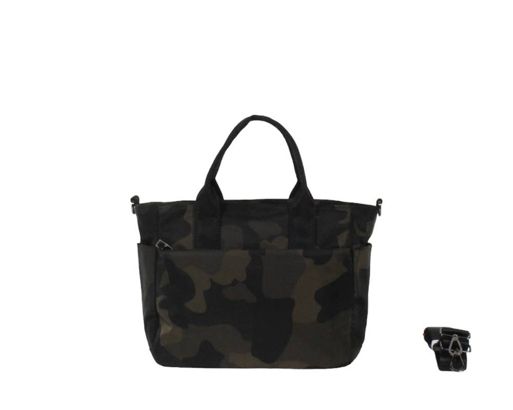 MILITARY GREEN HANDBAG WITH SHOULDER STRAP, CAMOUFLAGE for wholesale on Faire