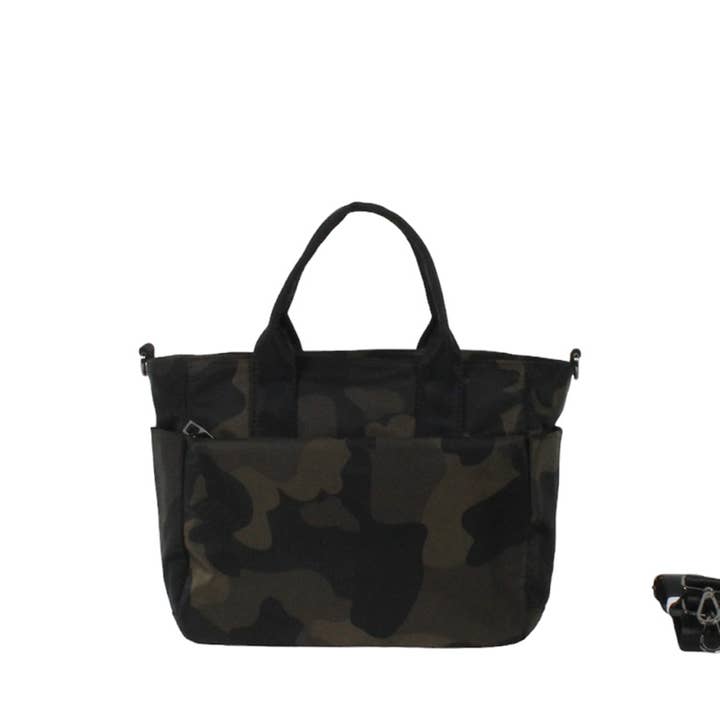 HANDBAG WITH SHOULDER STRAP, CAMOUFLAGE for wholesale by MIA LAROUGE