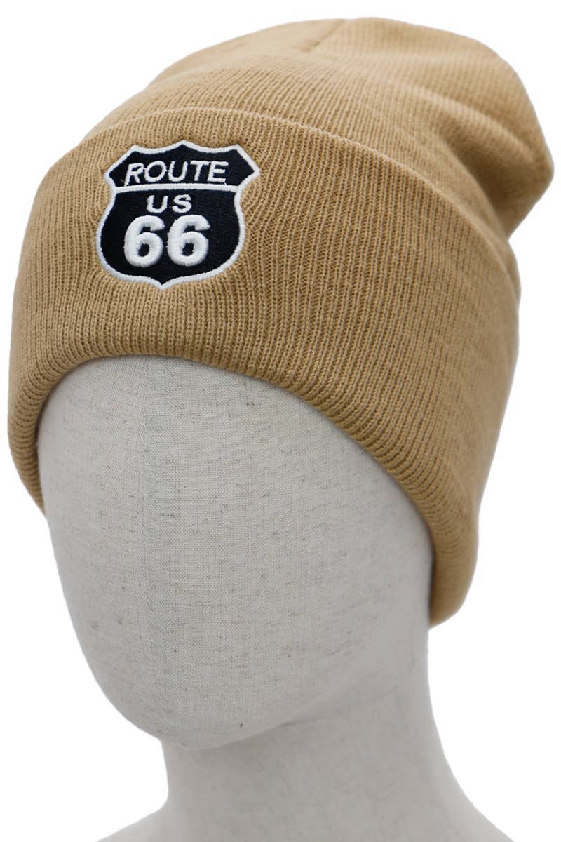 ASSORTED Us Route 66 The Mother Road Cuffed Beanie for wholesale on Faire1