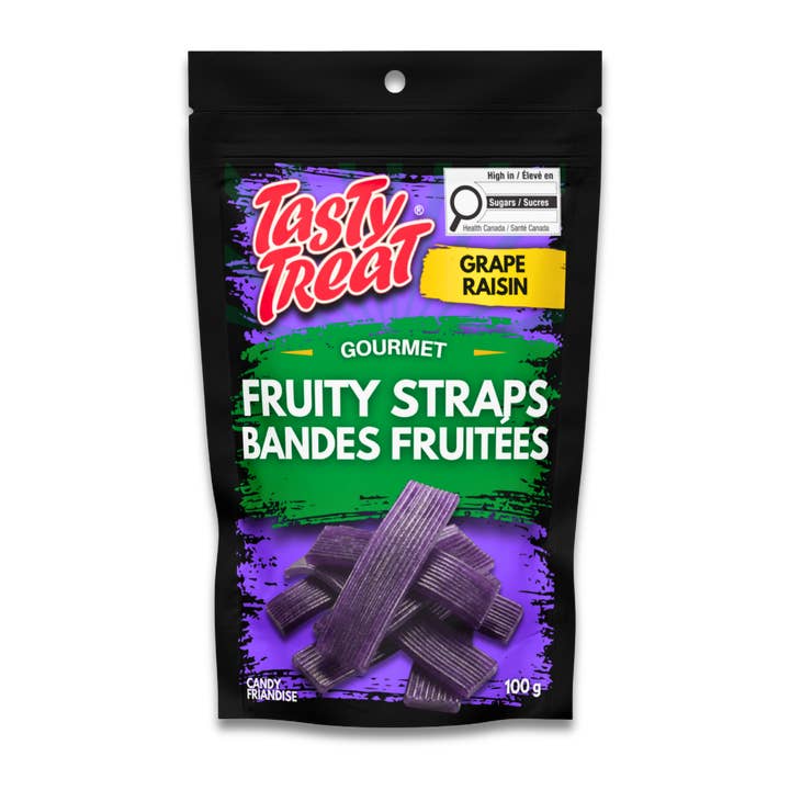 Fruity Straps Mini Grape 100g for wholesale by Tasty Treat