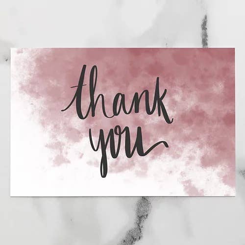 Thank You- Watercolor Greeting Card for wholesale by Intertwined Presence