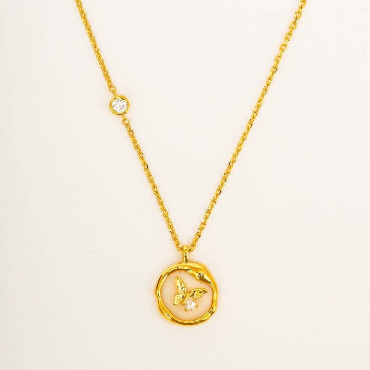 Harma - Wholesale Pendant/Charm Necklace - Ethereal Flutter Butterfly Bolo Necklace2