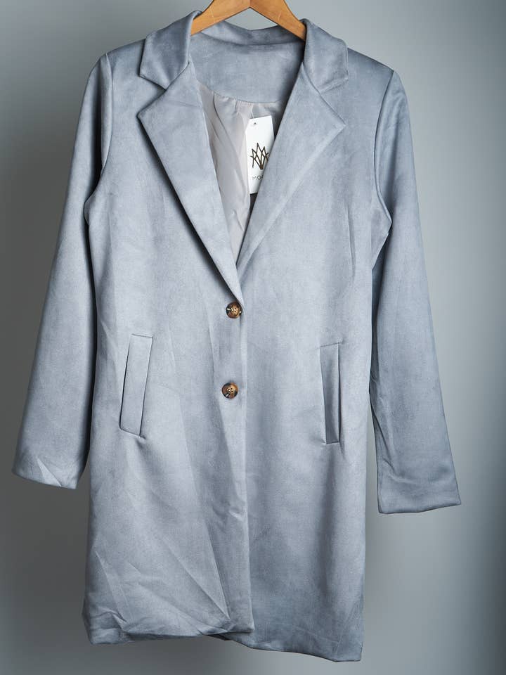 MOOYA - Wholesale Jacket – Women's - Buttoned Suedette Jacket with Lining - I116131