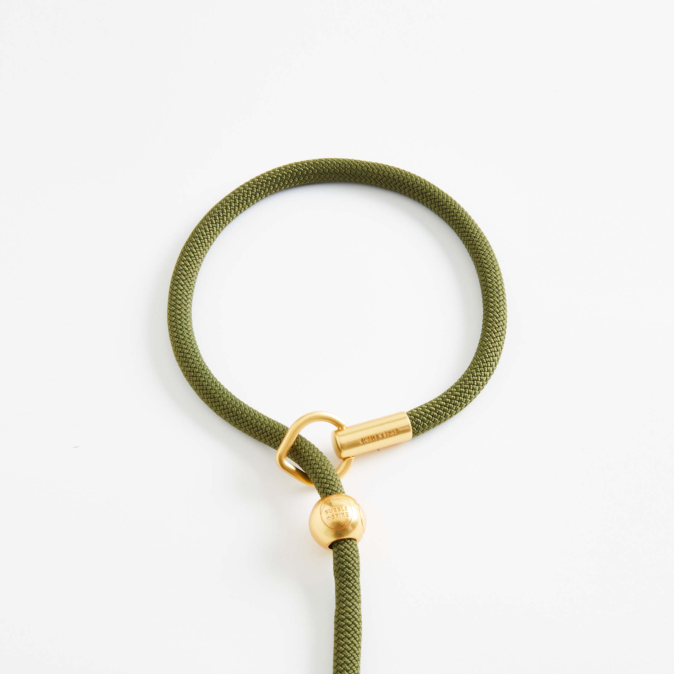 Bubble and Spike - Vente Laisse – chien - Olive Gold Simple Slip Lead™3