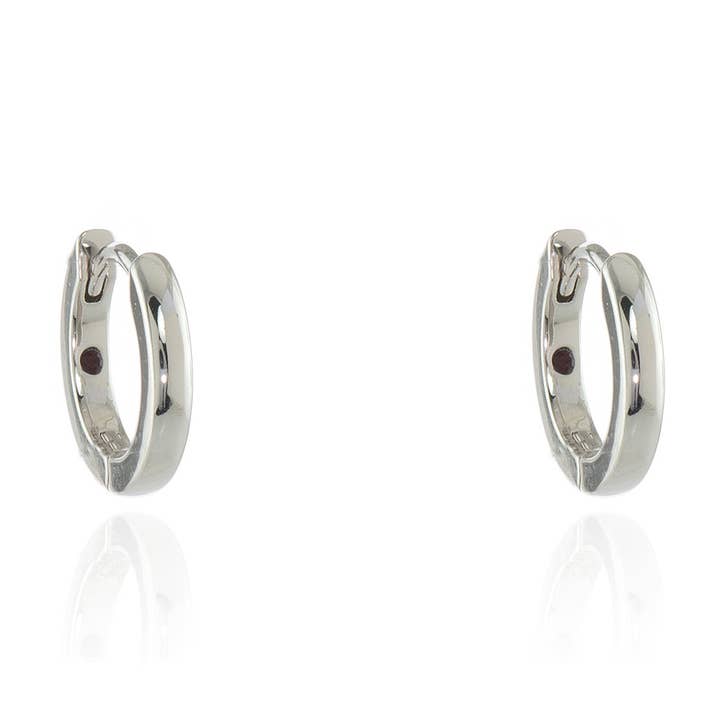 Henley Huggie Créole Argent 12mm pour la vente par Cachet London