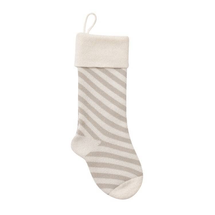 MKS America - Wholesale Holiday Stocking - Diagonal Stripes Christmas Stocking3