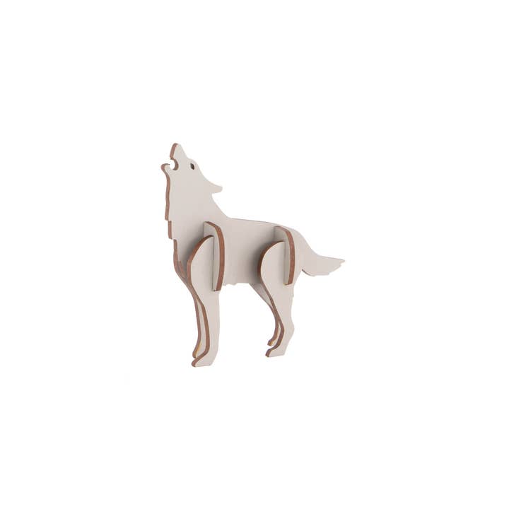 Wolf Wooden Kitset (Small, Medium), 3D Puzzle for wholesale by LITTLE AND WOOD
