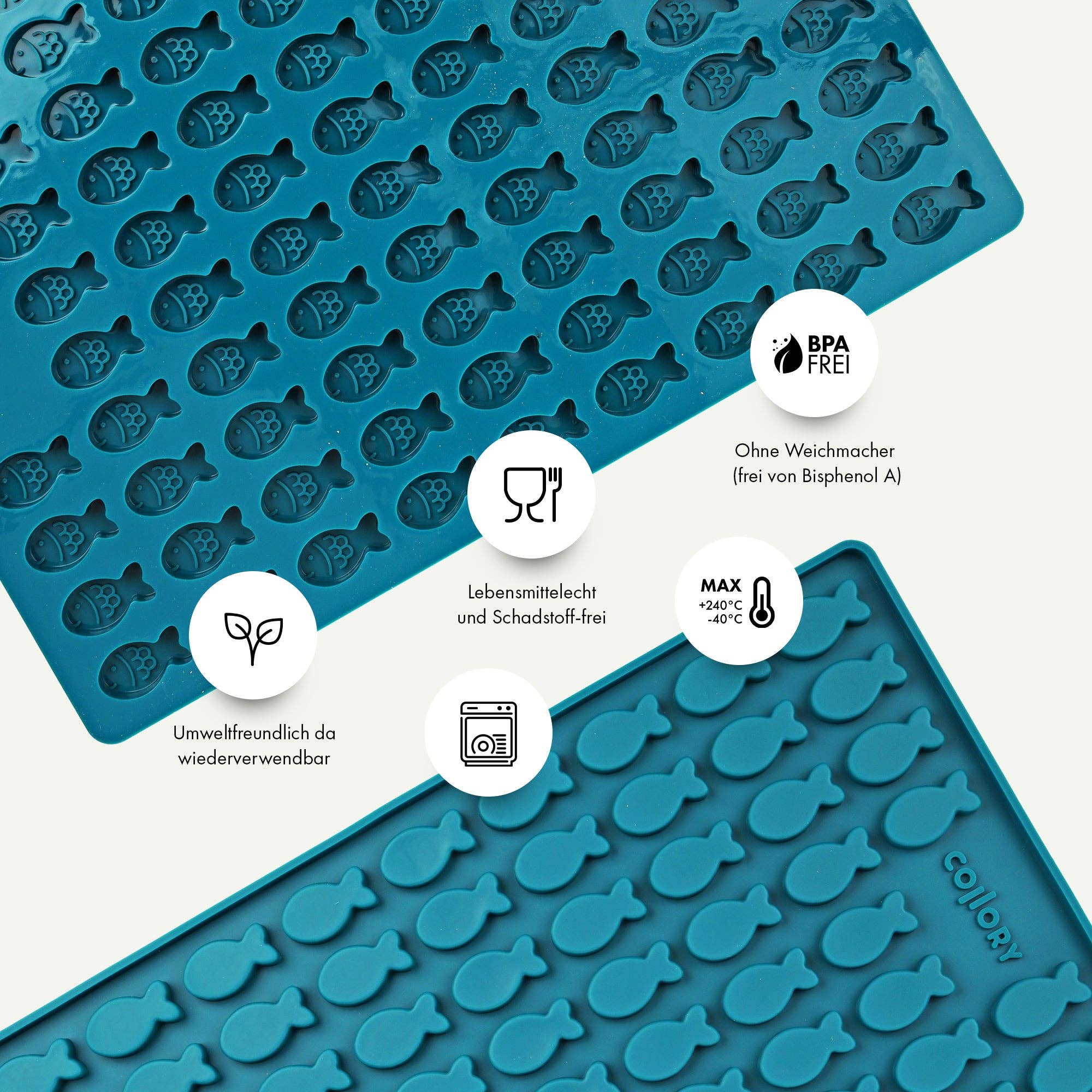 Collory - Wholesale Voedermat - Hond - Visvormige bakmatten voor hondenkoekjes (mini en medium)21