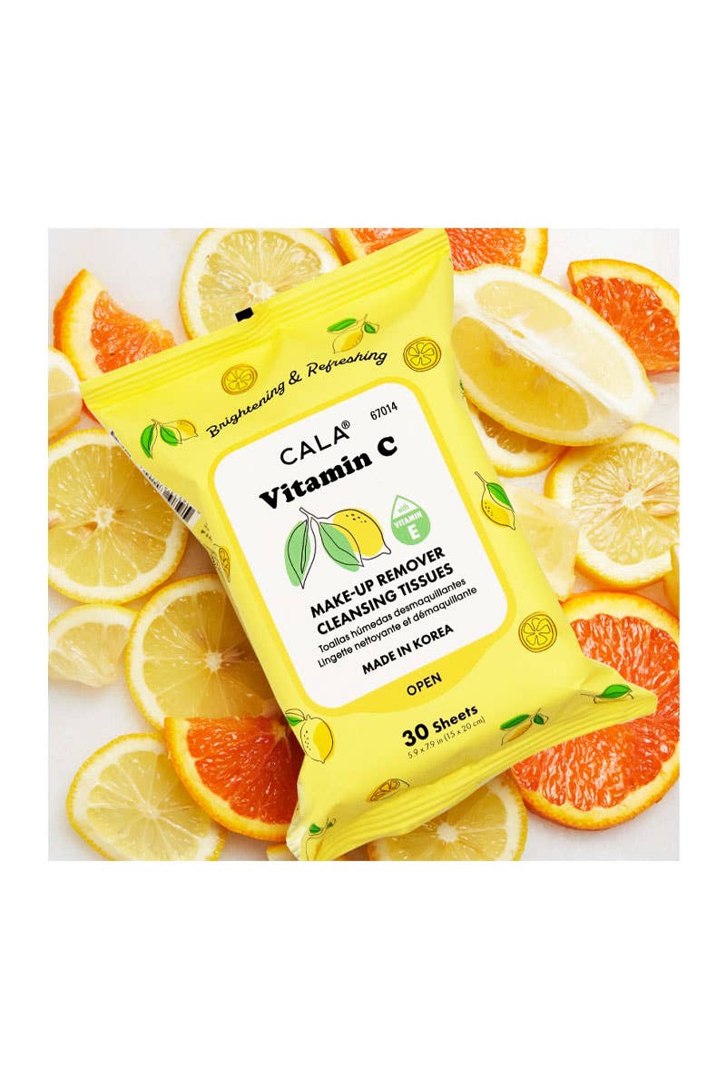 PINEAPPLE Beauty - Wholesale Makeup Remover - CALA 67014 Vitamin C 30 Sheets Makeup Remover Tissue - 6pk3