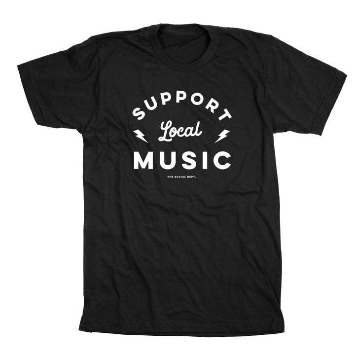 The Social Dept. - Wholesale Screen Printed T-Shirt - Unisex - Local Music Lightning Bolt