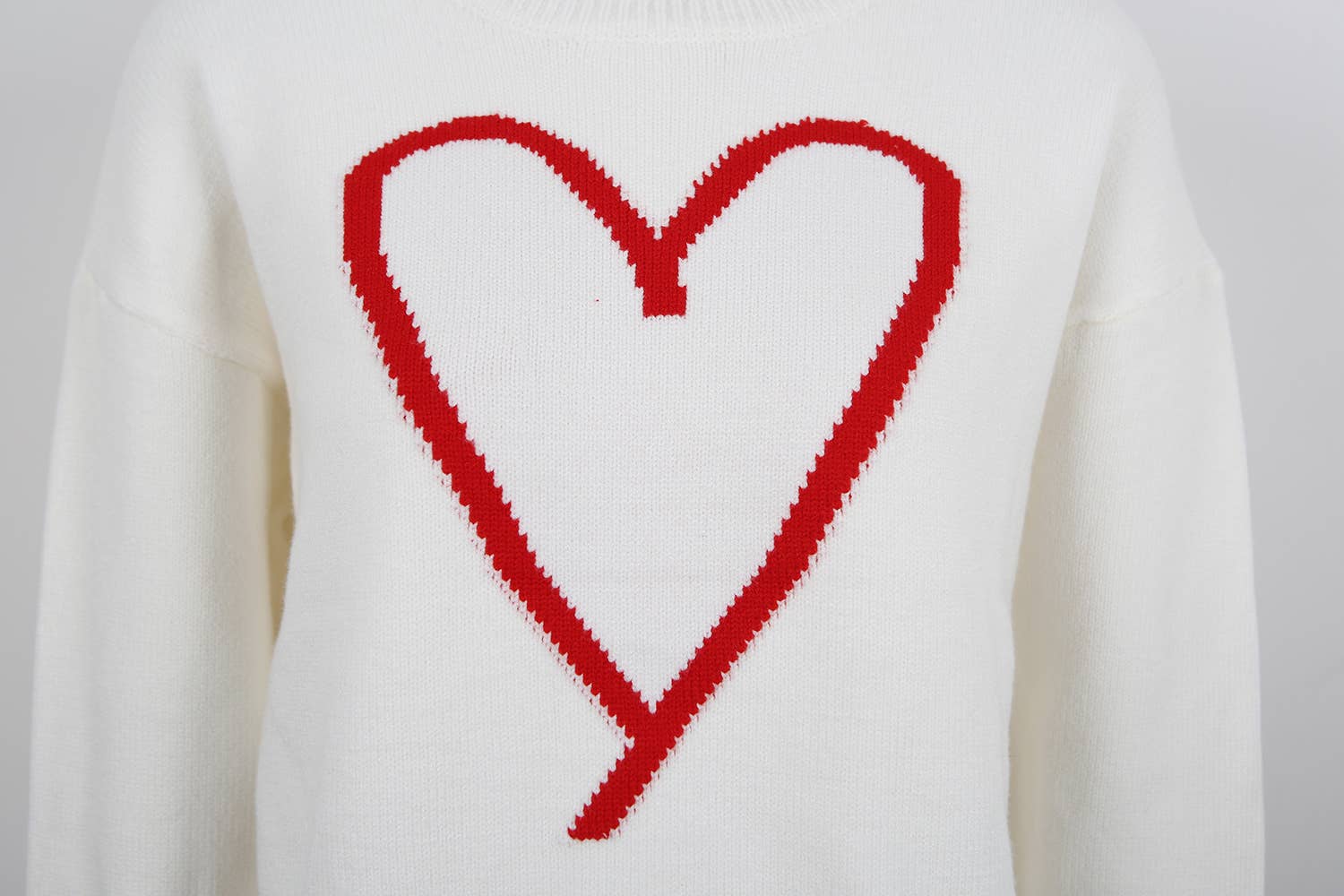 Hope & Sunshine - Wholesale Knit Sweater - Women's - Valentine's Heart Pullover Sweater6