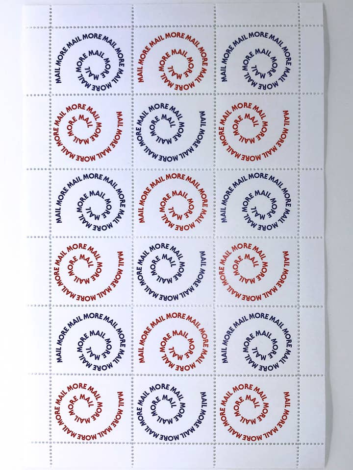 Mail Mail Spiral - Slicka & Stick Frimärken för wholesale av The Portland Stamp Company