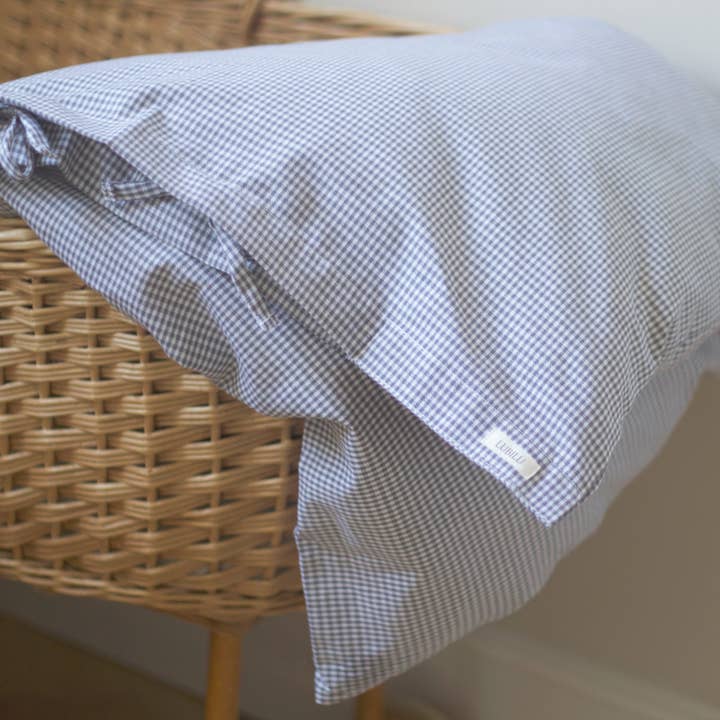 Mini Check Junior Ropa de Cama Gris para venta al por mayor de Lubilu Copenhagen