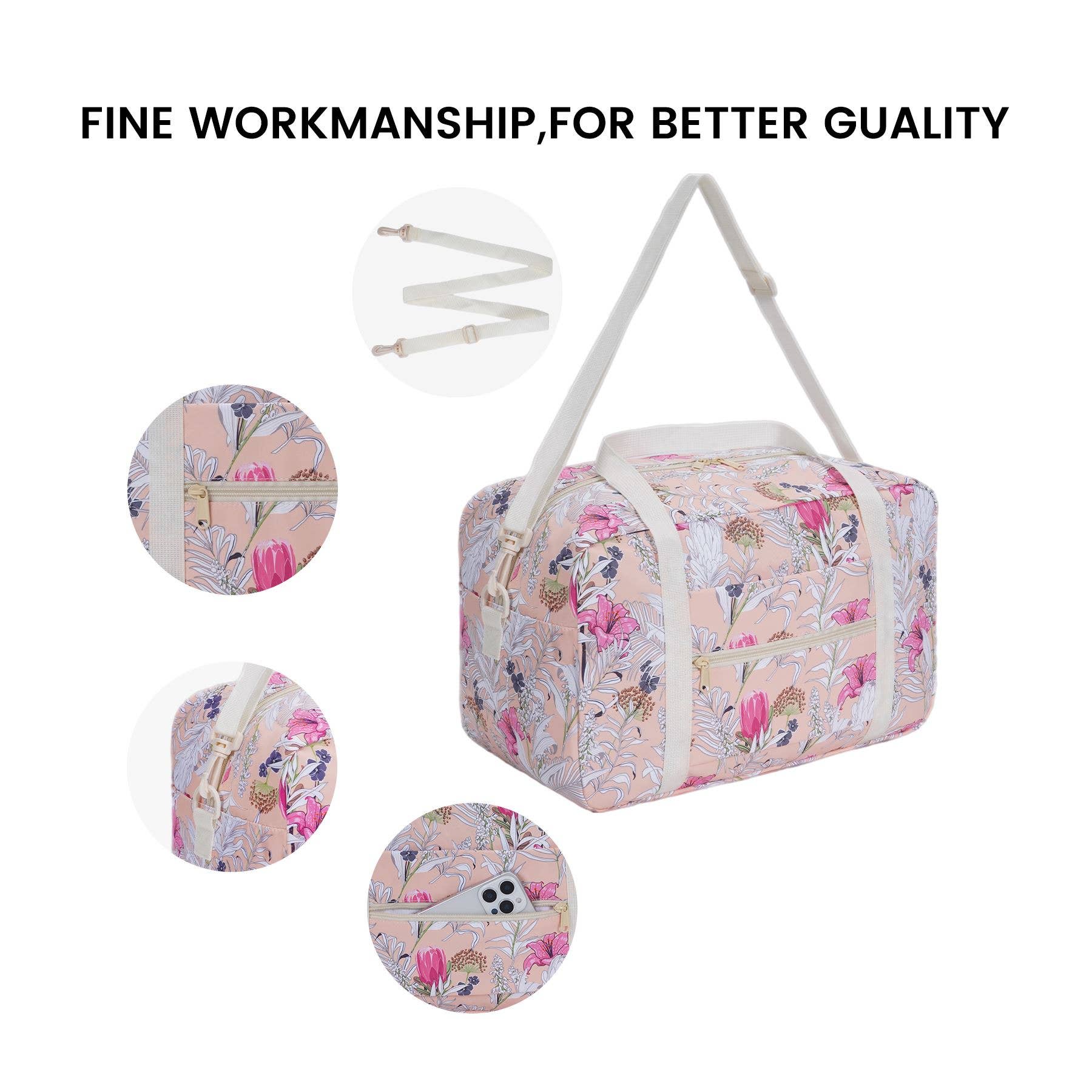 wandf – Saco de viagem - Mulher por atacado – Mala de Viagem Impressa 20L Armazenamento Sob o Assento para Companhias Aéreas32