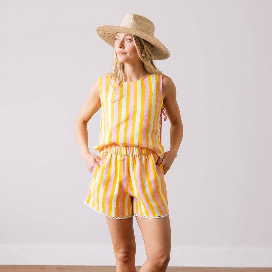 Sunshine Tienda - Wholesale Lounge Set - Women's - Sunkissed Stripe Coco Set3
