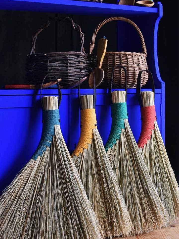 Broomcorn Sorghum Eco Brush Hand Broom Large for wholesale by Bec Wild Traditional Crafts