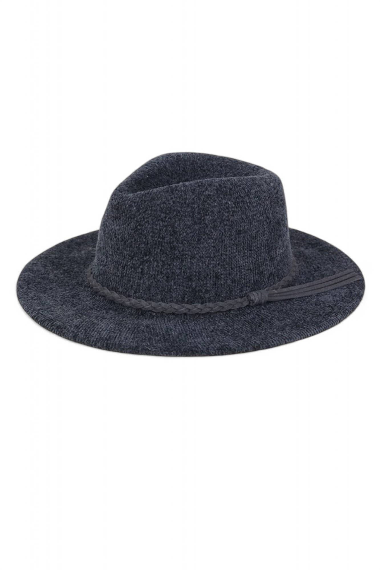 Artini Accessories – Fedora - Mulher por atacado – Fedora com Fita de Chapéu Entrançada em Chenille0