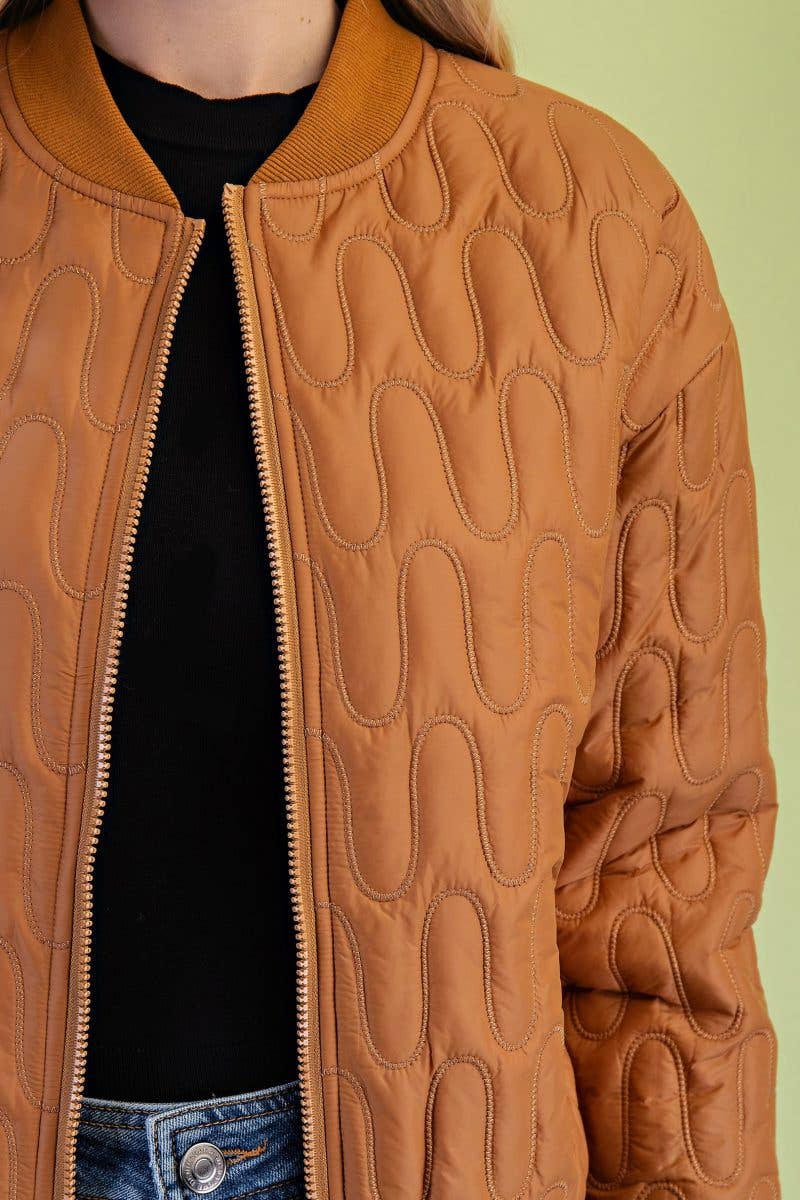 Vanilla Monkey - Wholesale Bomber Jacket - Women's - Quilted Puffer Bomber Jacket4