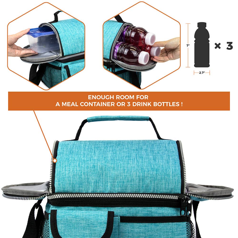 OPUX - Wholesale Lunch Bag/Box - Two-Sided Double Deck Insulated Lunch Box - 16 Cans34