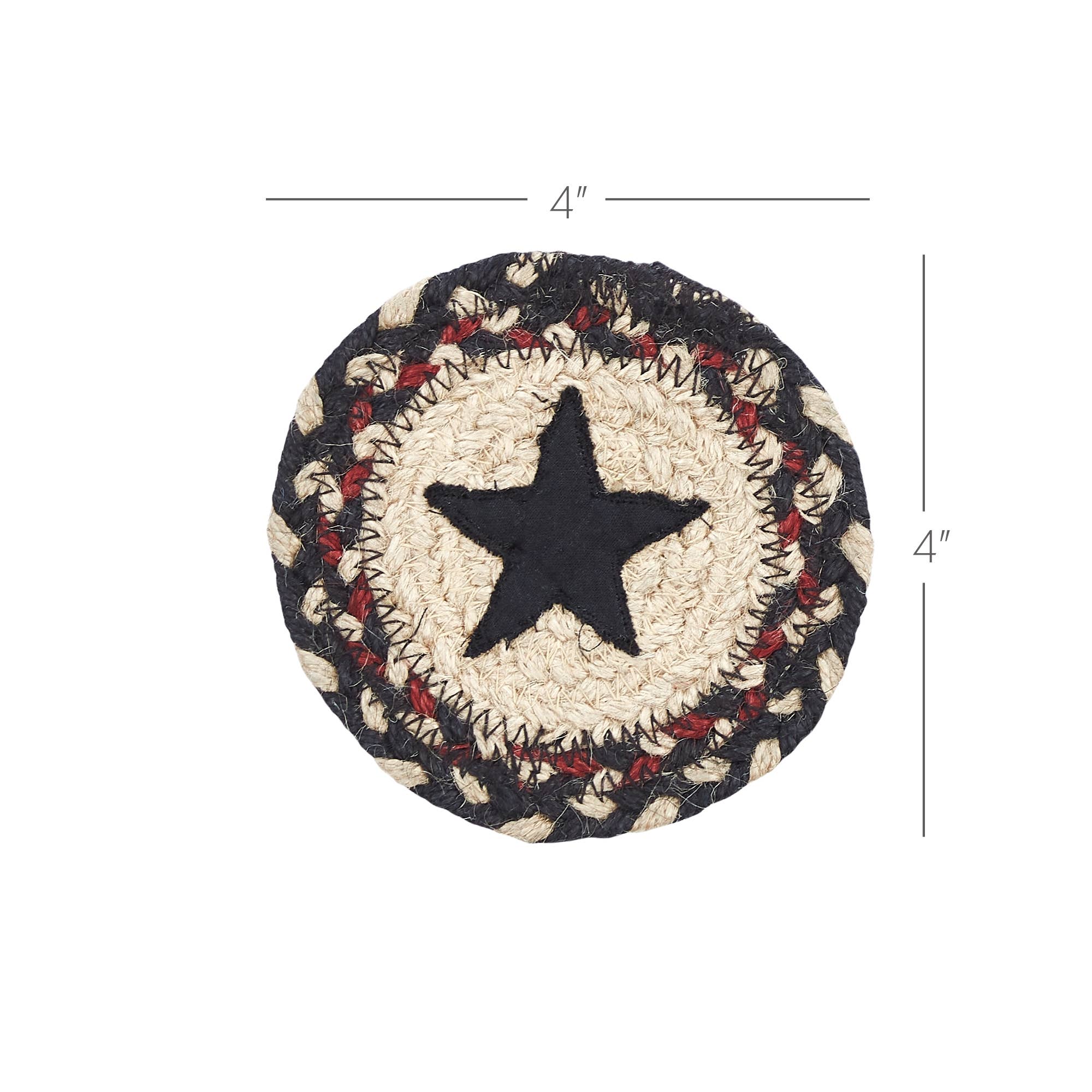 VHC Brands - Wholesale Coasters - Colonial Star Jute Coaster Set of 62