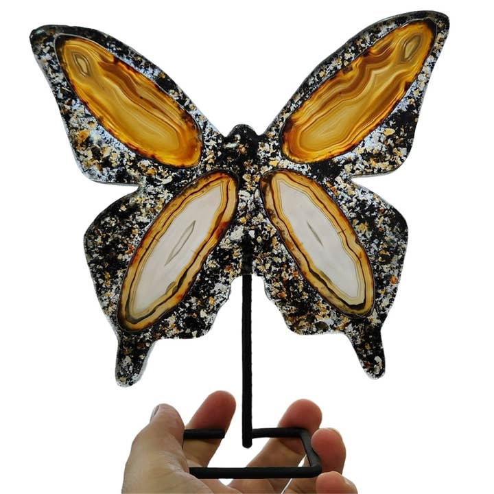 Quasar Gems USA - Wholesale Decorative Tabletop Object - Agate Butterfly Small