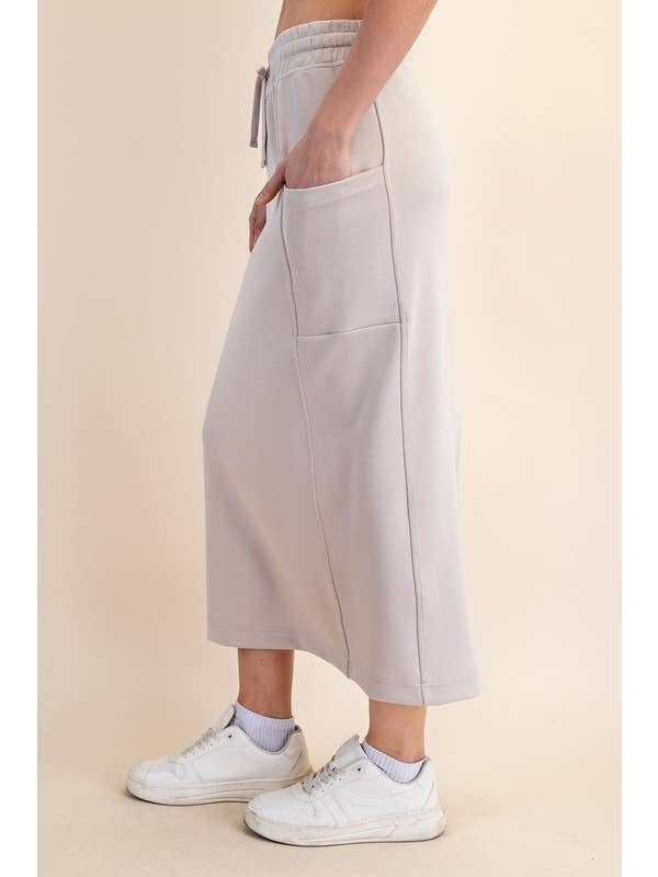 Sunday Morning - Wholesale Skirt - Women's - S327037- RELAXED FIT MODAL SCUBA LONG SKIRT1