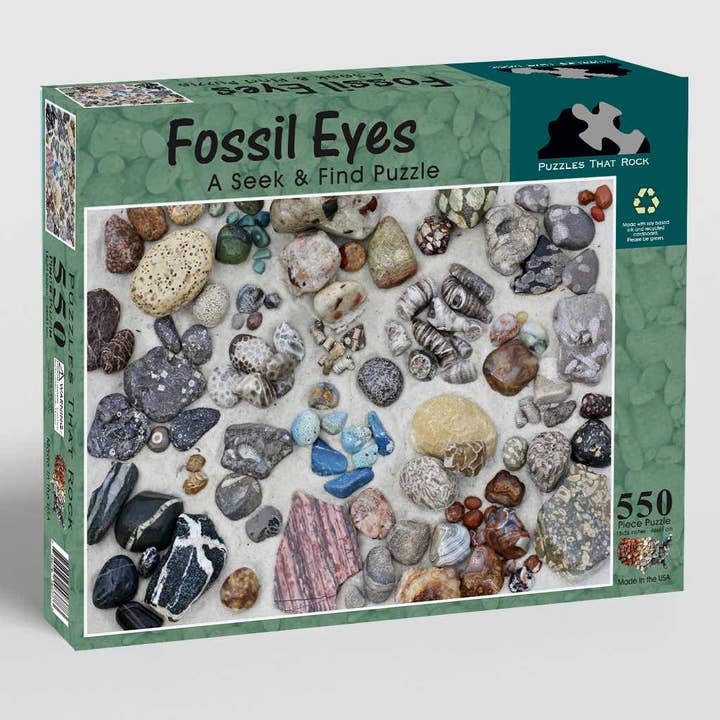 Puzzle da 550 pezzi Fossil Eyes per la vendita all'ingrosso da parte di Puzzles That Rock