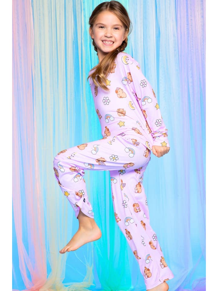 PixieLane - Vendita all'ingrosso Set loungewear - bambini - Pantaloni Easy Tee & Karate a manica lunga Simply Soft42